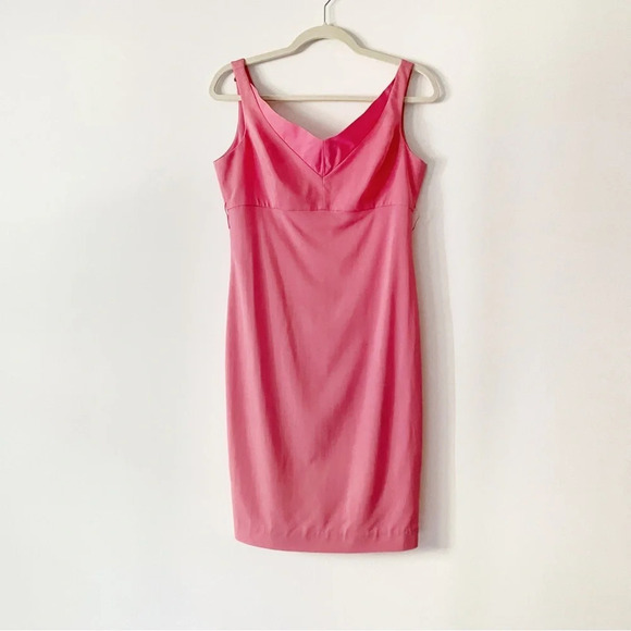 L’Agence Bodycon Knee Length Midi Dress Pink Size 6 BarbieCore Coquette Feminine - Picture 4 of 11